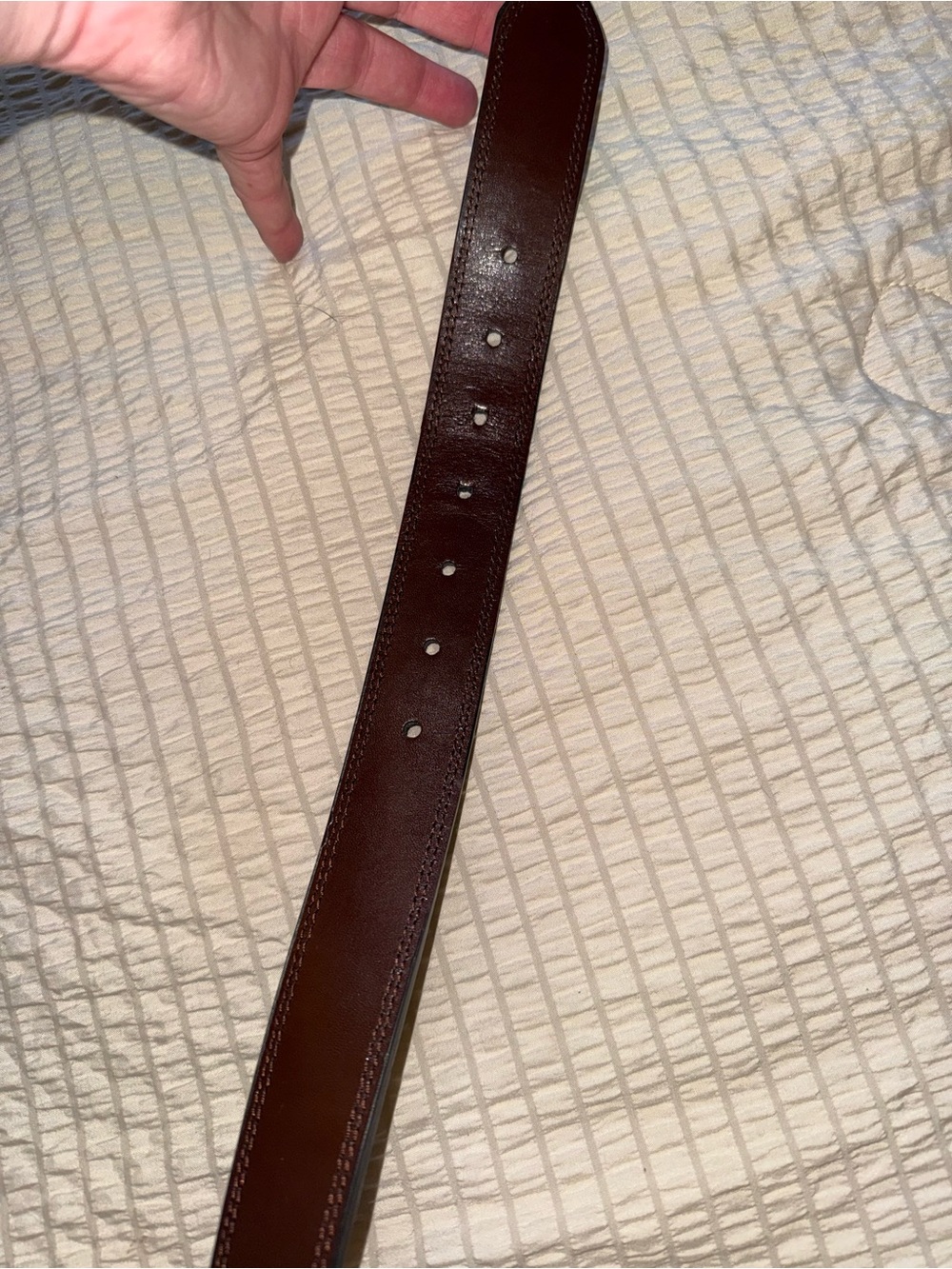 Dickies Reversible Brown/Black Leather Belt with Brushed Silver Buckle 46 - Picture 4 of 5